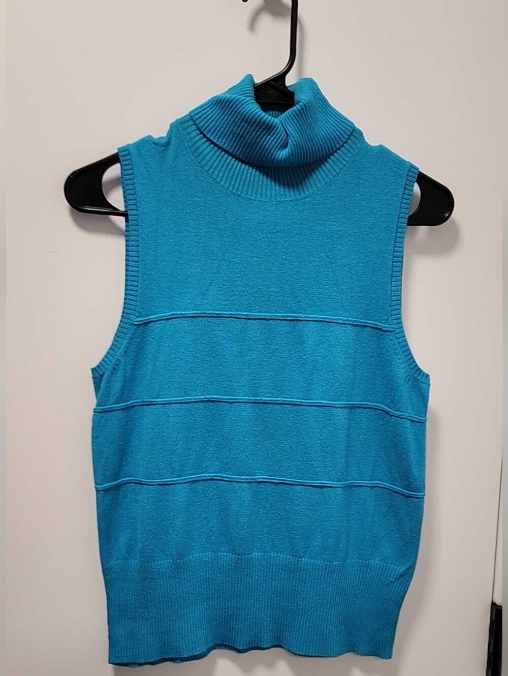 Collection B Turquoise Sleeveless Turtleneck Sweater